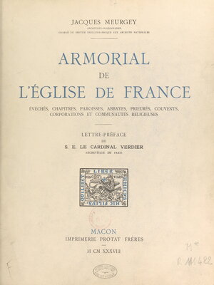 cover image of Armorial de l'Église de France